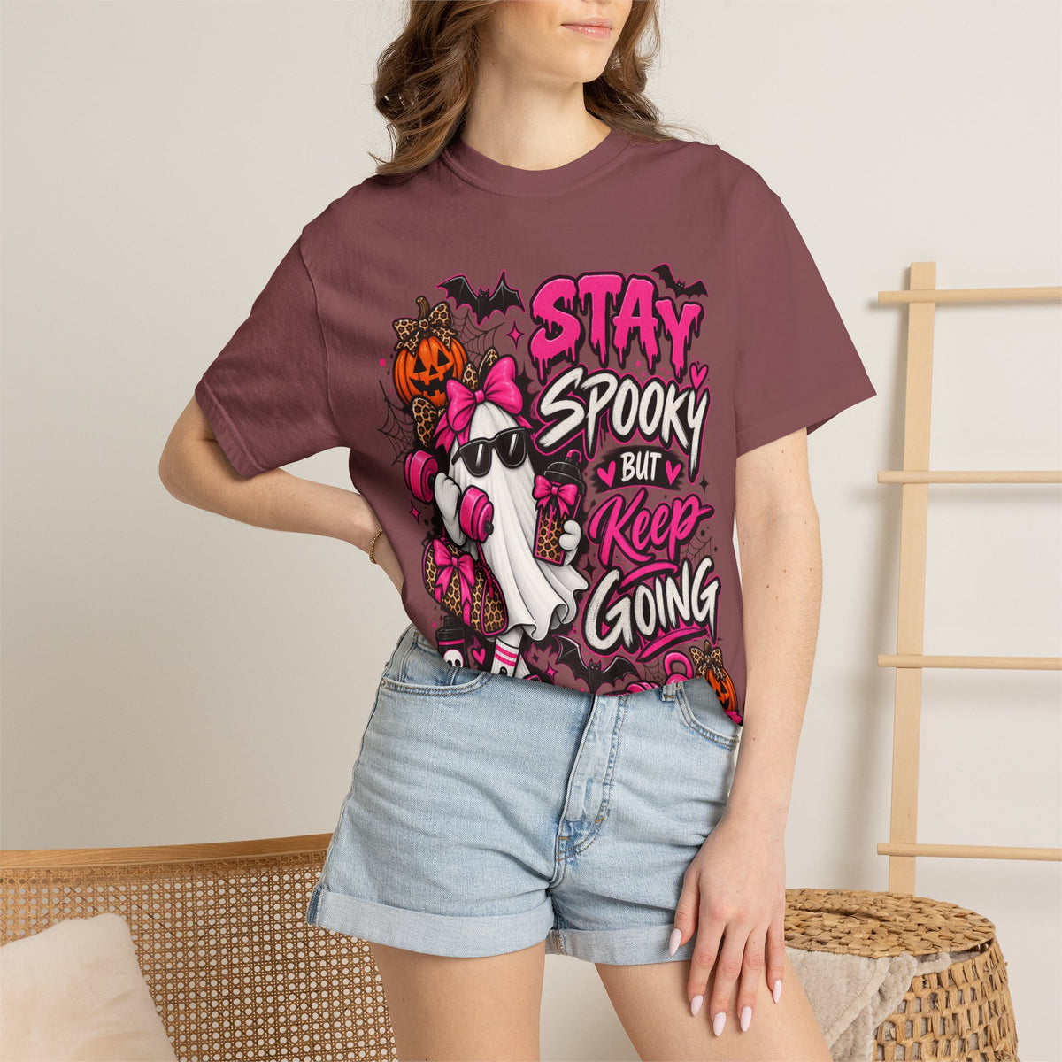 Stay Spooky But Keep Going Graphic T-Shirt
