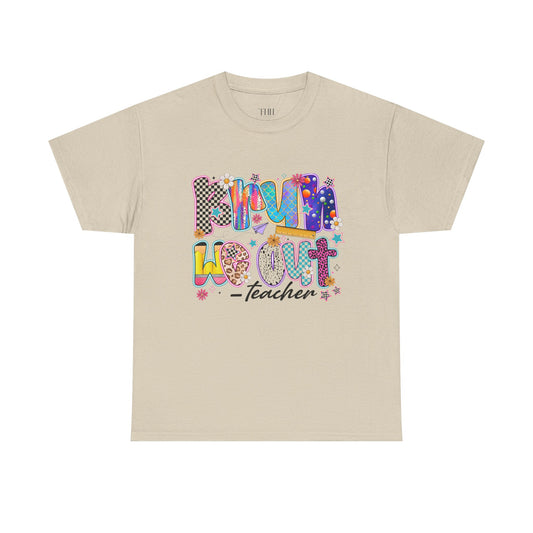 Teacher T-Shirt — 'We out Bruh' Colorful Playful Graphic Tee for Educators
