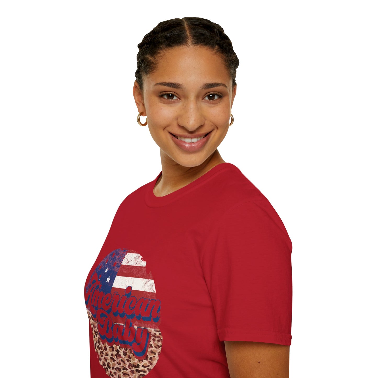 American Baby T-Shirt — Patriotic Leopard Circle Graphic Tee