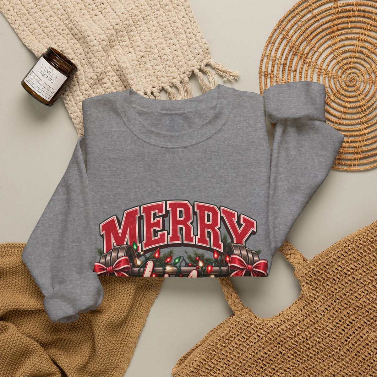 Crewneck Sweatshirt — "Merry Lit-Mas Mama" Christmas Graphic