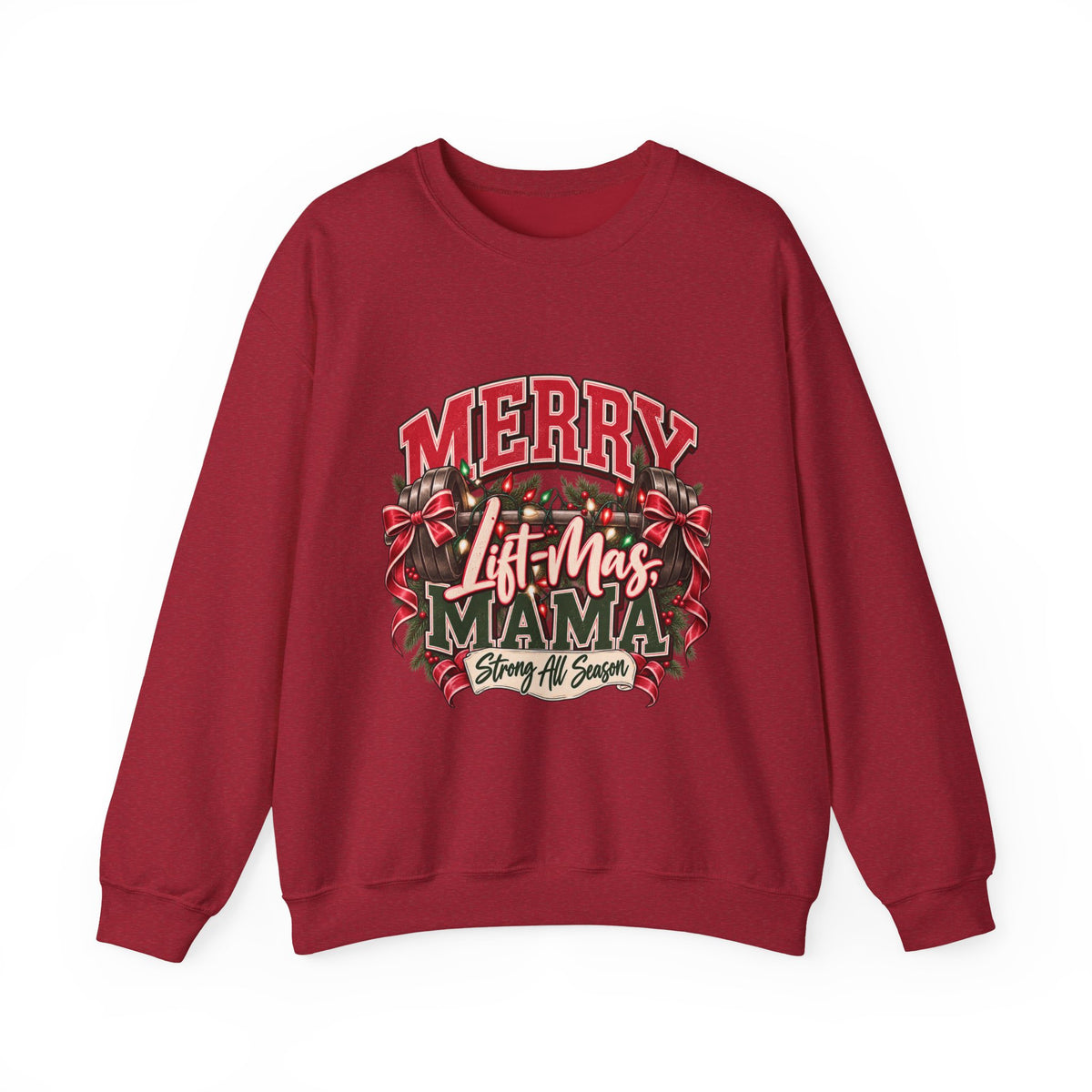 Crewneck Sweatshirt — "Merry Lit-Mas Mama" Christmas Graphic