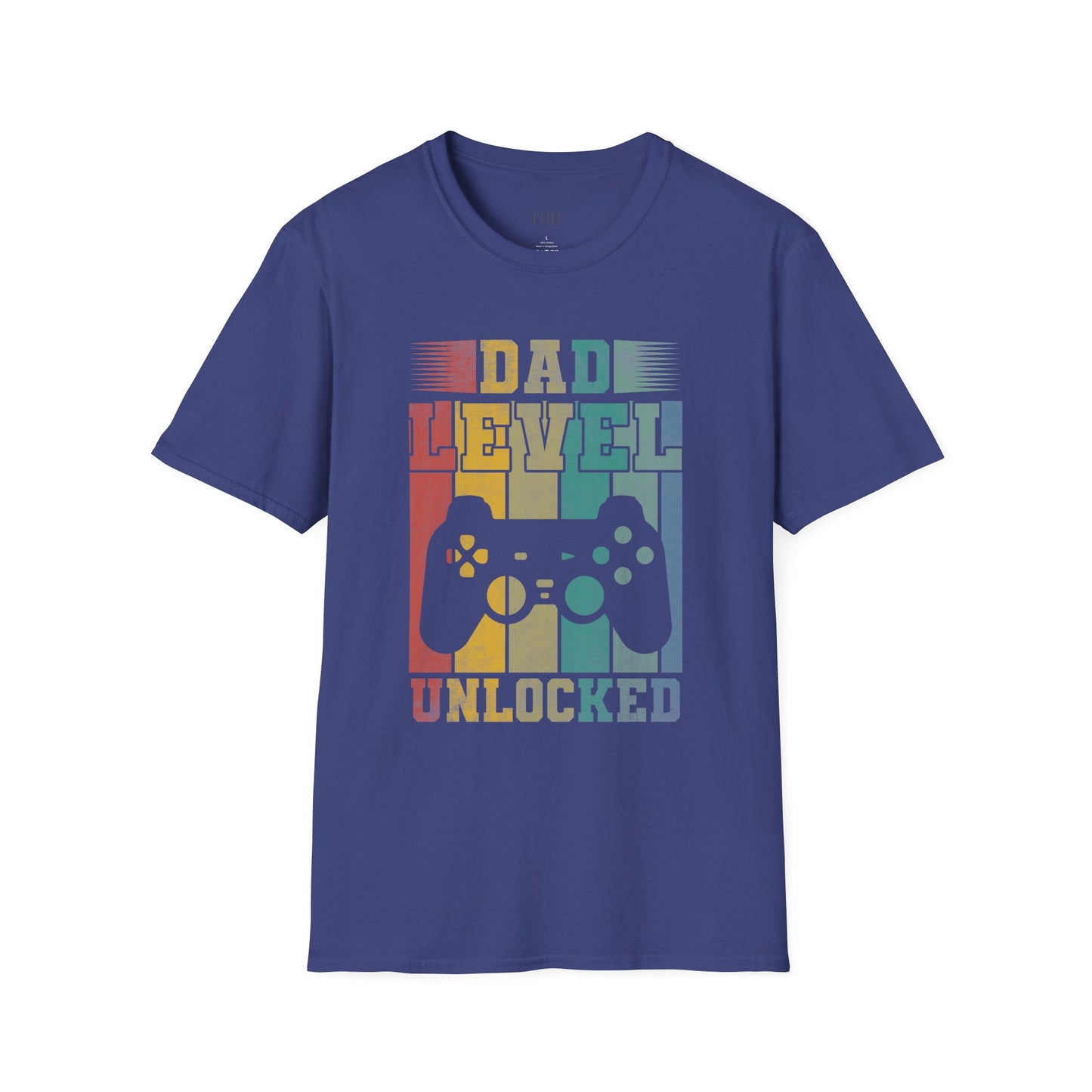Dad Level Unlocked T-Shirt — Retro Gamer Controller Father’s Day Tee