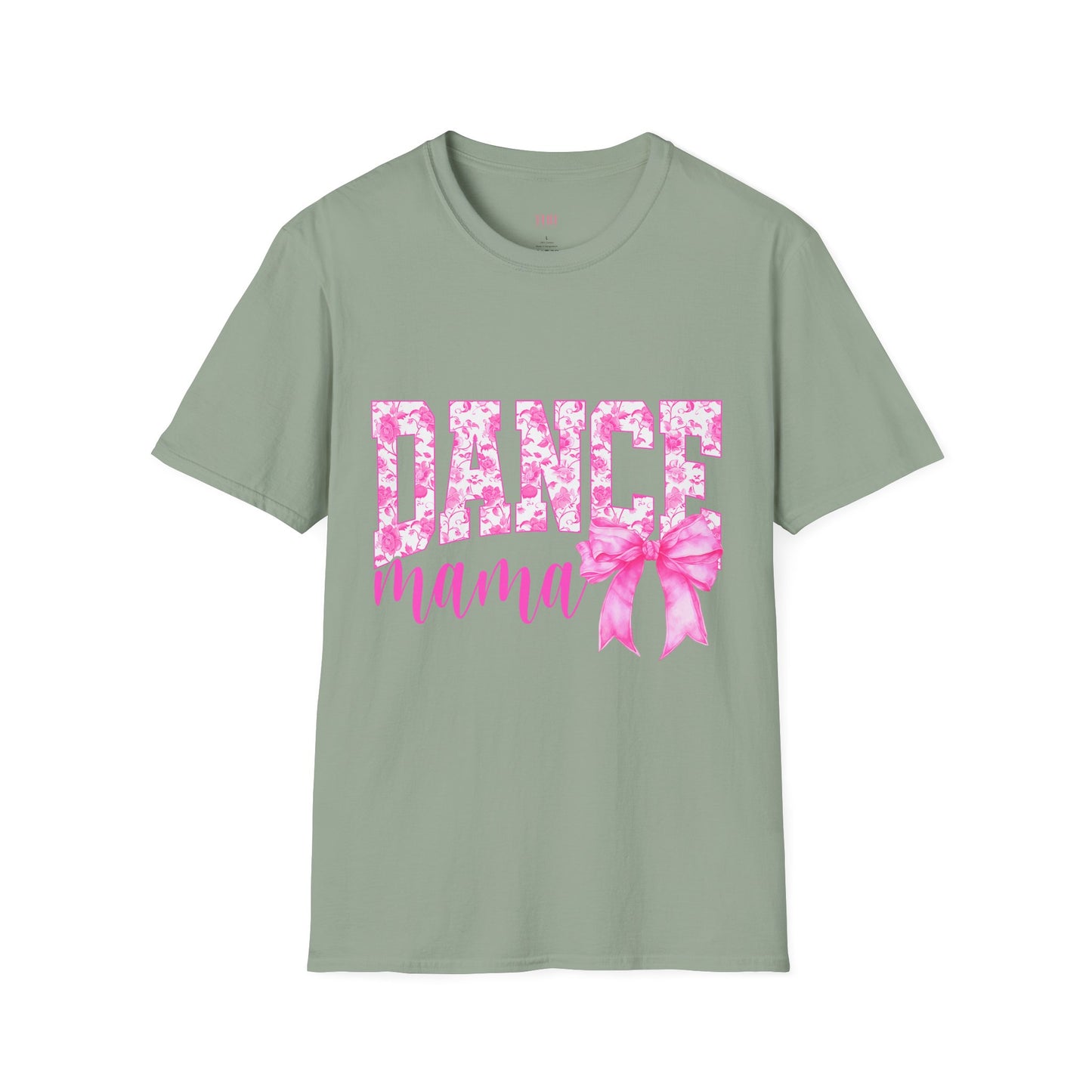 Dance Mama T-Shirt — Pink Floral Dance Mom Tee with Bow
