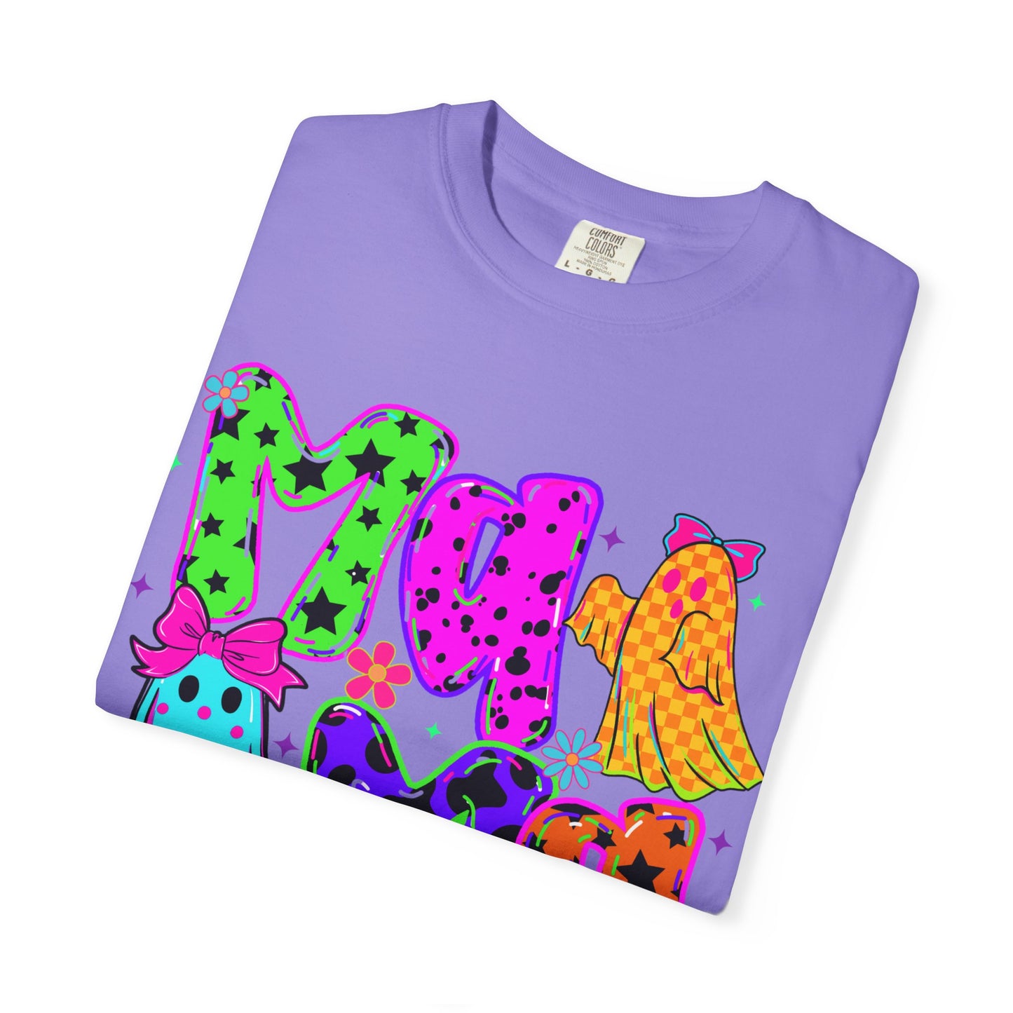 Graphic T-Shirt — Colorful 'Mama' Ghosts Halloween Shirt