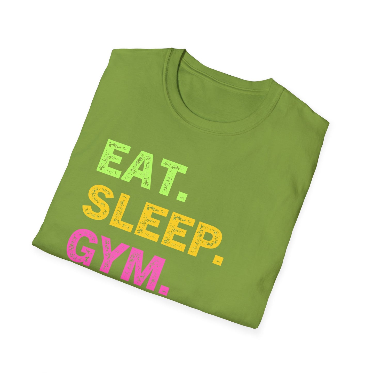 Eat. Sleep. Gym. Repeat. Fitness T-Shirt — Motivational Workout Tee