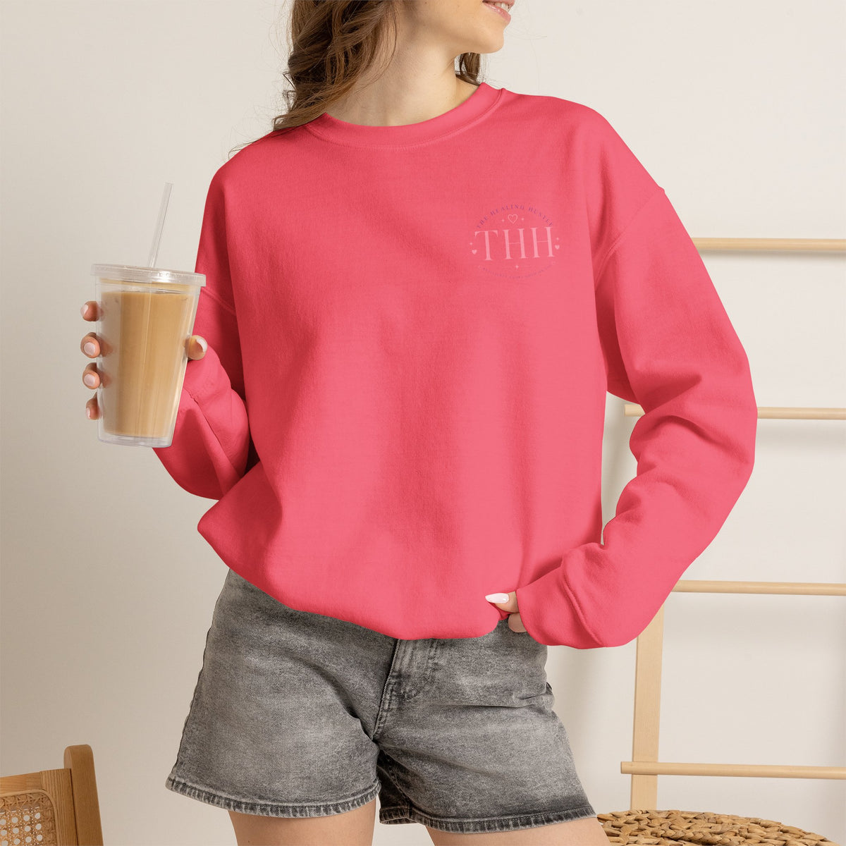 Crewneck Sweatshirt — "Stay Scary, Lift Heavy, Chase Goals" Halloween Gym Graphic