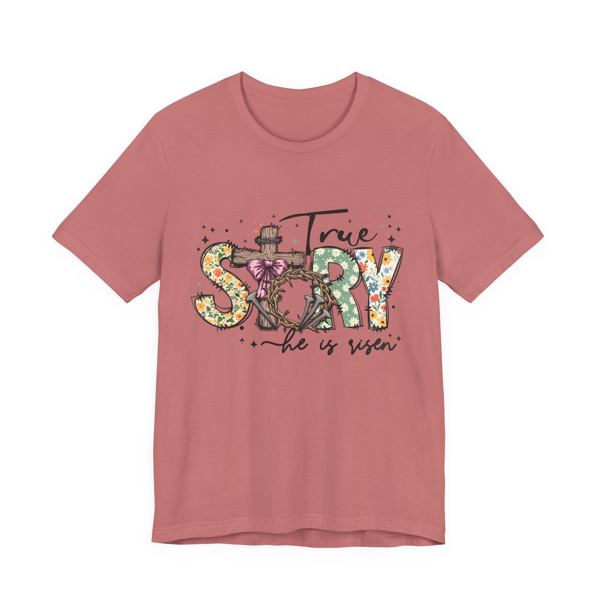 Easter 'True Story He is Risen' Floral T‑Shirt