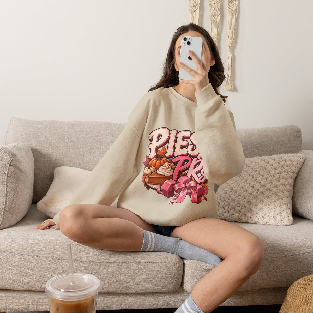 Sweatshirt — "Pies & PRs" Fall Pie Baking Graphic Crewneck