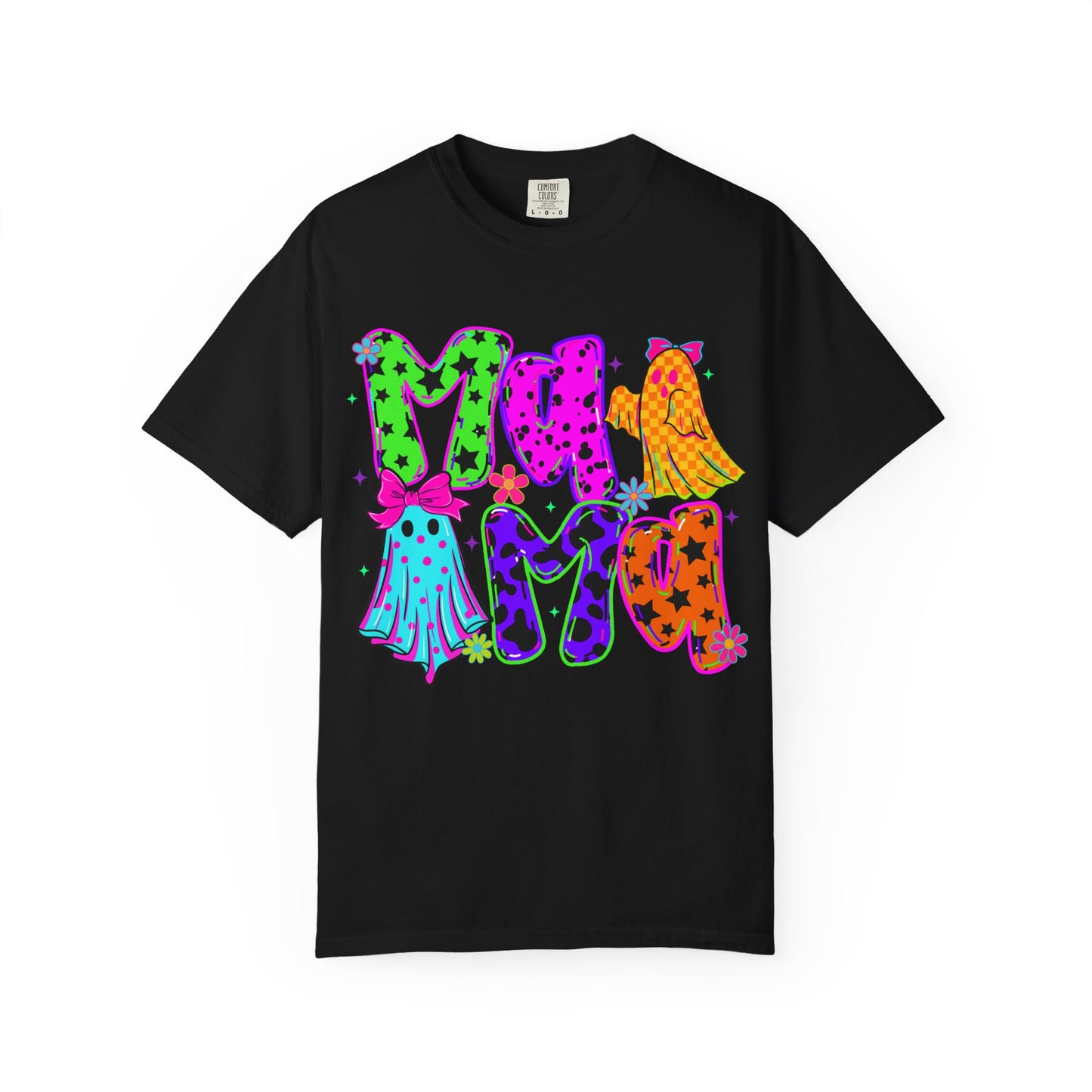 Graphic T-Shirt — Colorful 'Mama' Ghosts Halloween Shirt