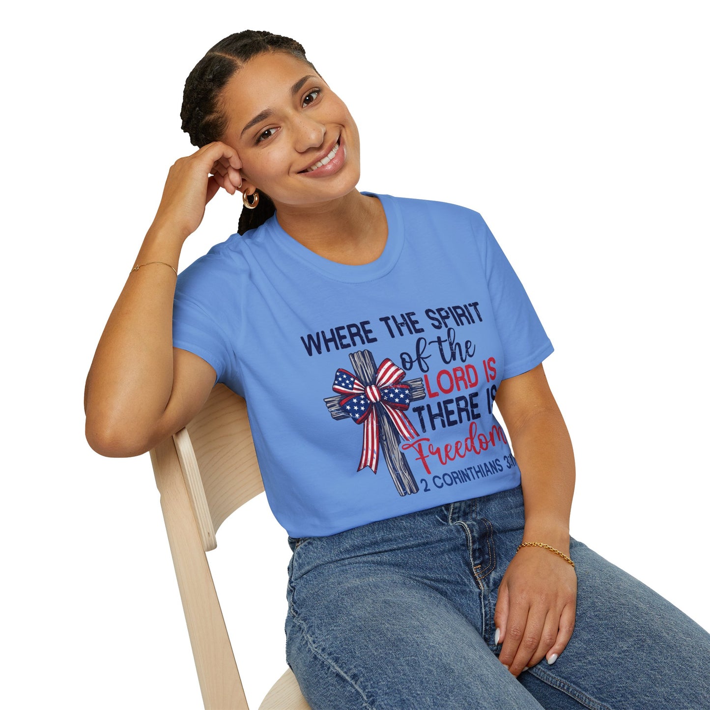 Christian Freedom T-Shirt – "Where the Spirit of the Lord is There is Freedom" (2 Corinthians 3:17)