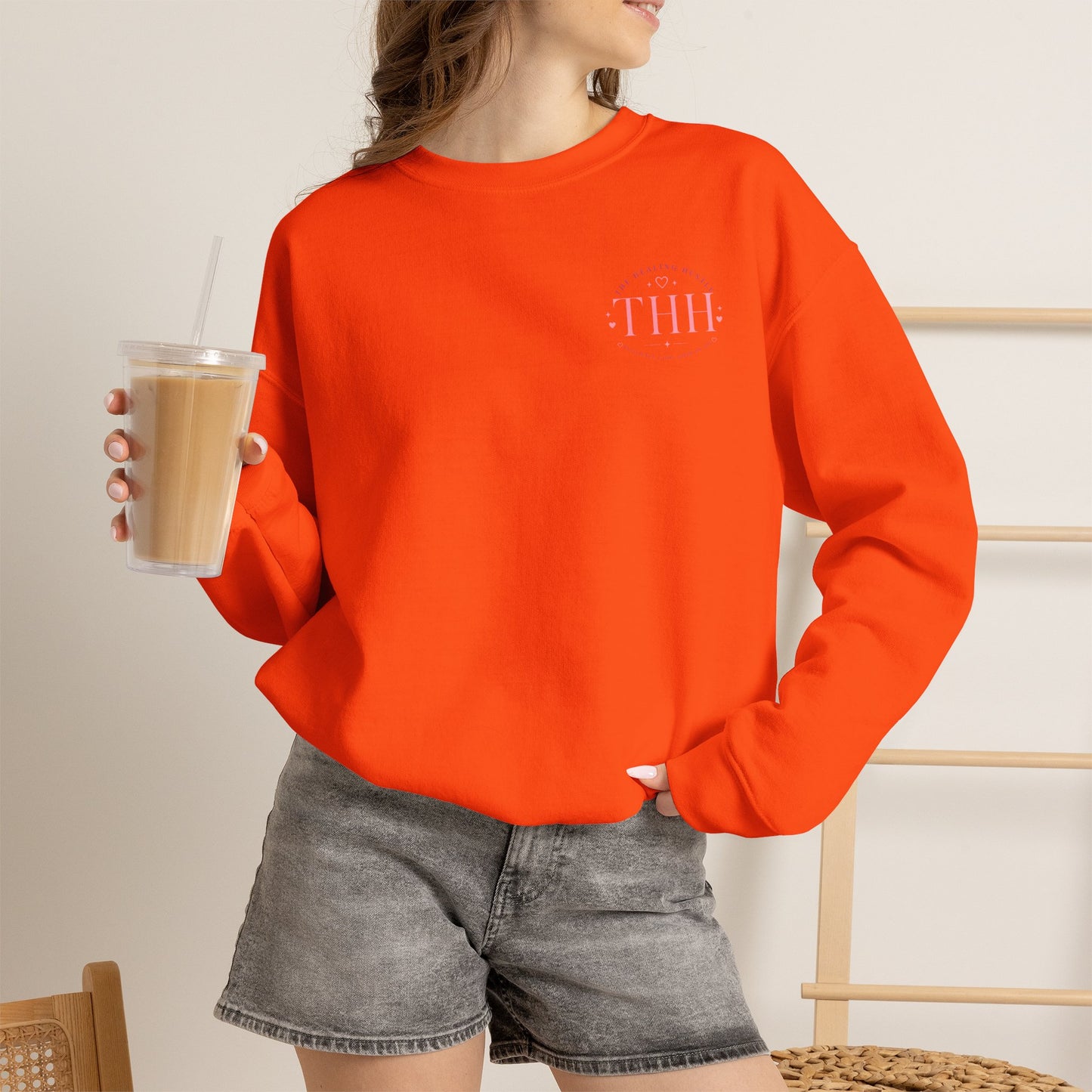 Crewneck Sweatshirt — "Stay Scary, Lift Heavy, Chase Goals" Halloween Gym Graphic