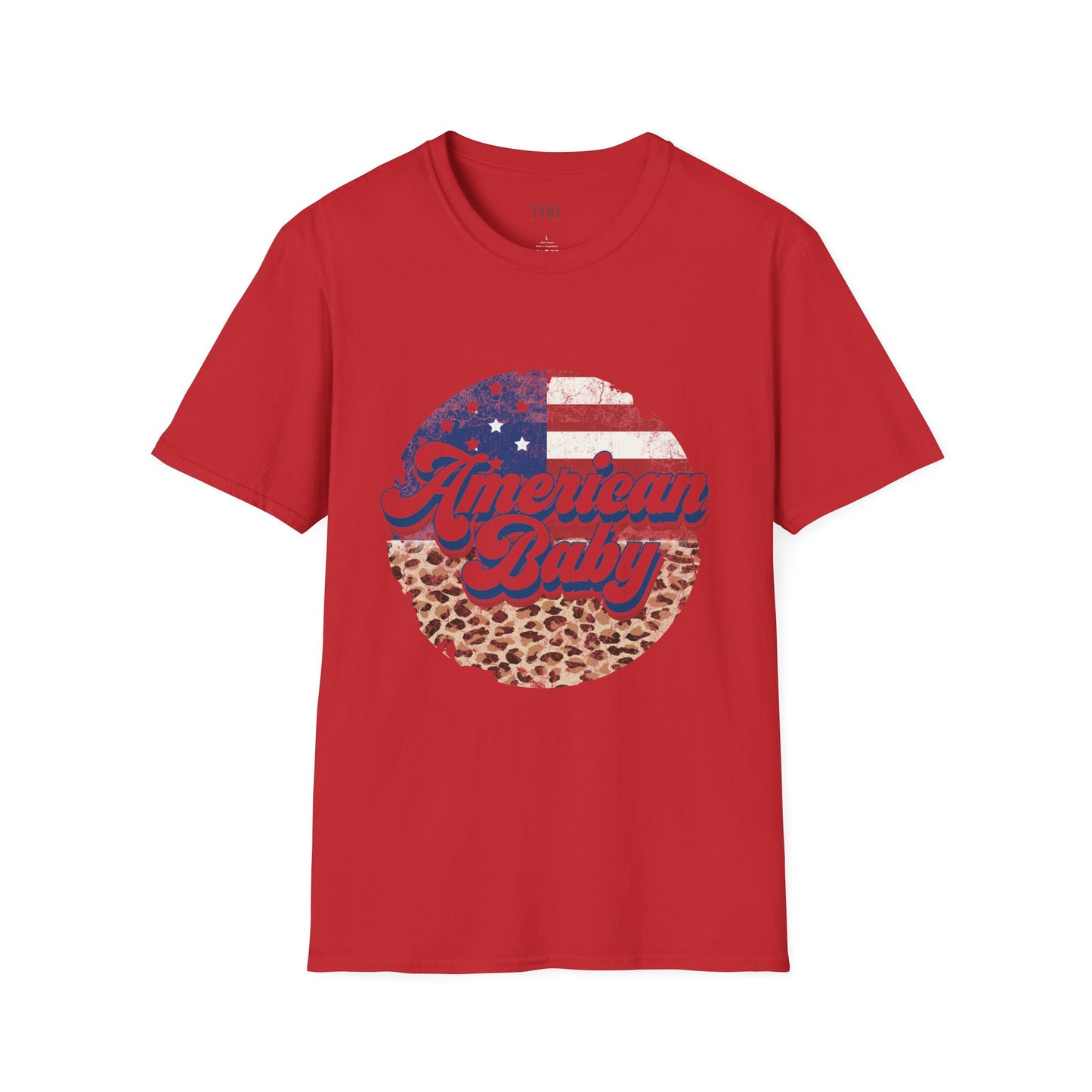 American Baby T-Shirt — Patriotic Leopard Circle Graphic Tee