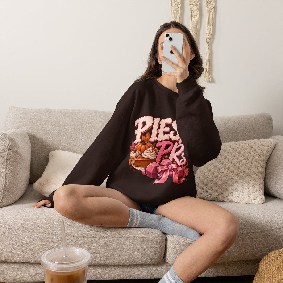 Sweatshirt — "Pies & PRs" Fall Pie Baking Graphic Crewneck