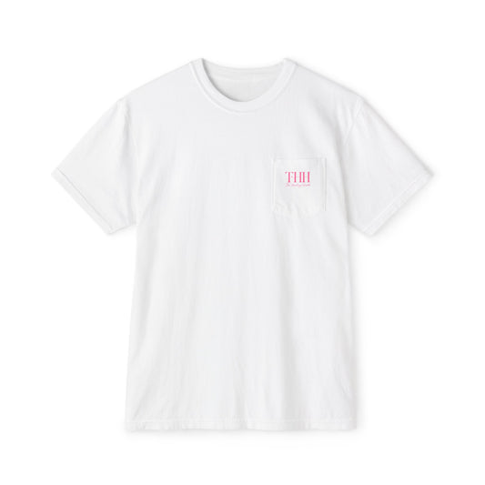 Pocket T-Shirt — "Pretty Girls Lift Heavy" Cute Pastel Weightlifting Tee
