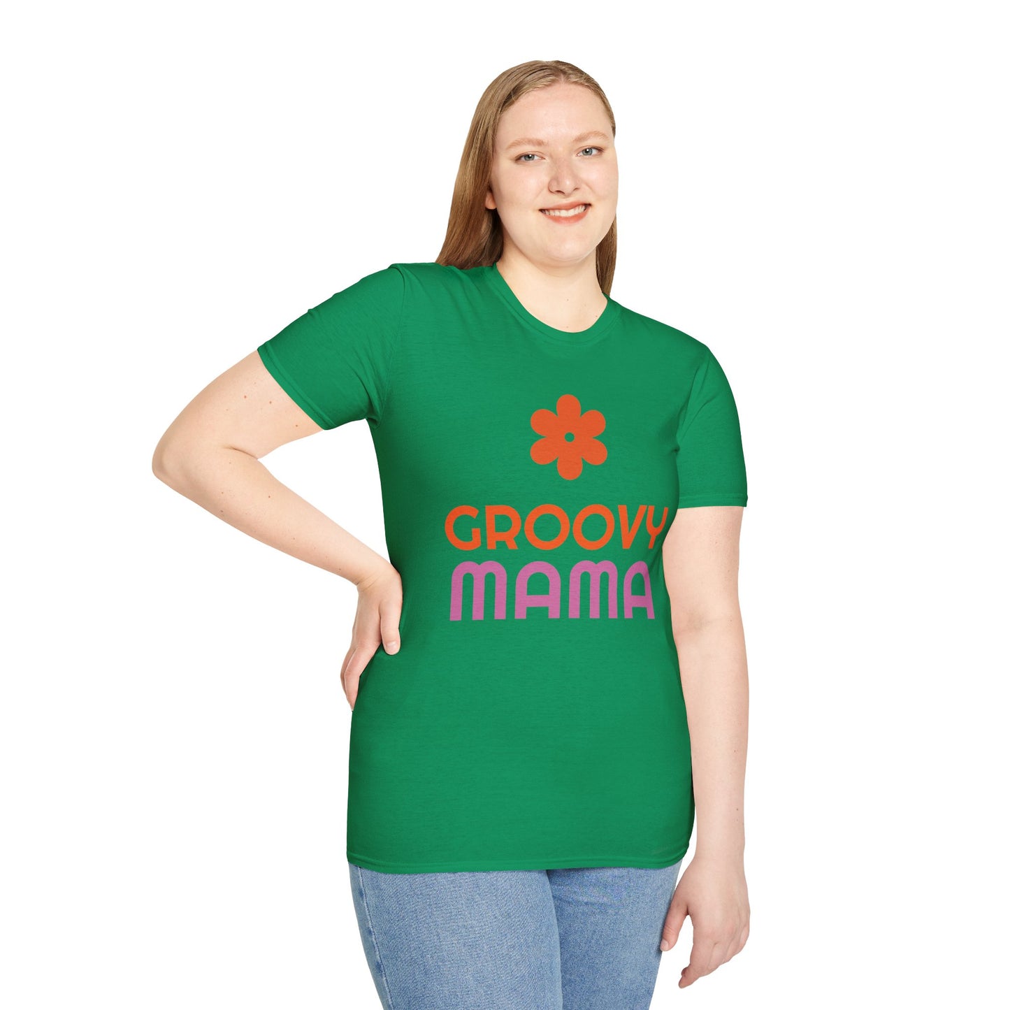 Groovy Mama T-Shirt — Retro Flower Mom Tee for Mothers Day & '70s Vibe