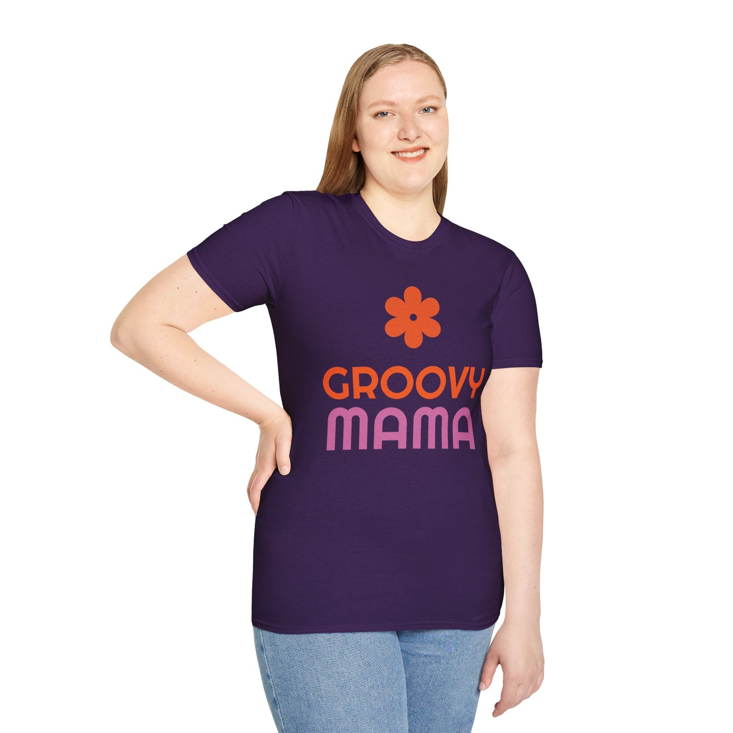 Groovy Mama T-Shirt — Retro Flower Mom Tee for Mothers Day & '70s Vibe