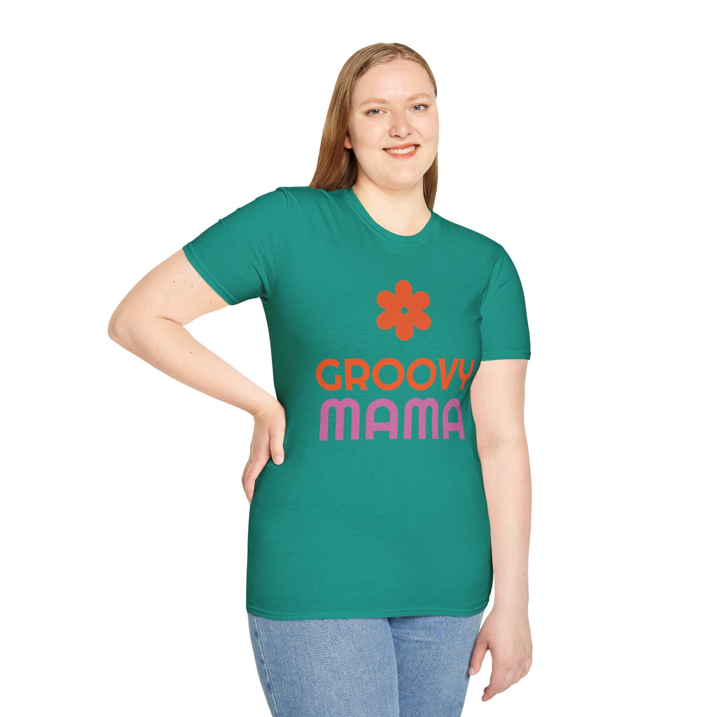 Groovy Mama T-Shirt — Retro Flower Mom Tee for Mothers Day & '70s Vibe