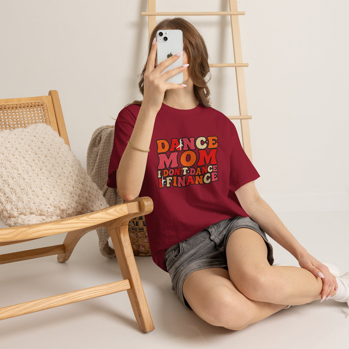 Dance Mom Graphic Tee - “Dance Mom I Don’t Dance I Finance” Retro Typography Shirt