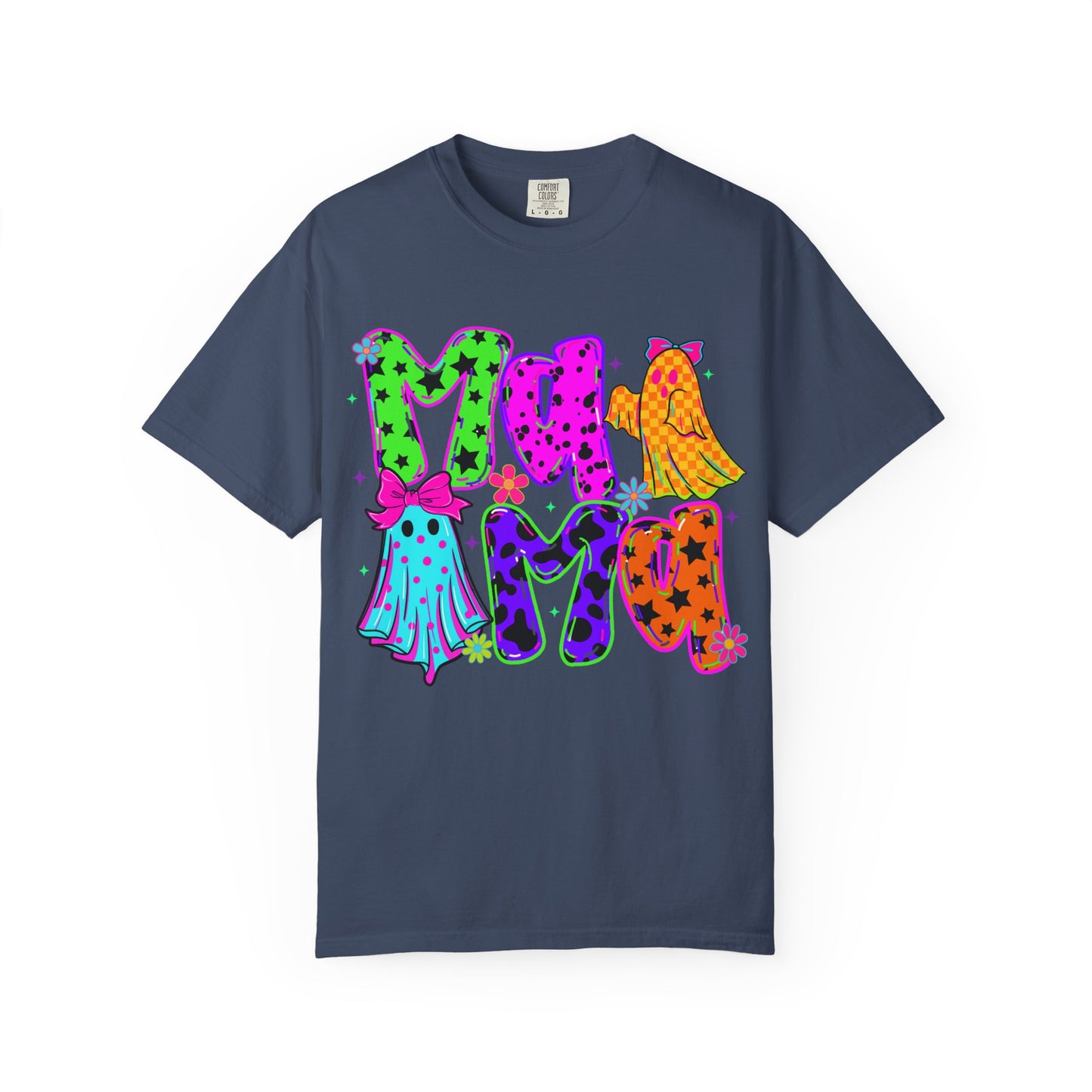 Graphic T-Shirt — Colorful 'Mama' Ghosts Halloween Shirt