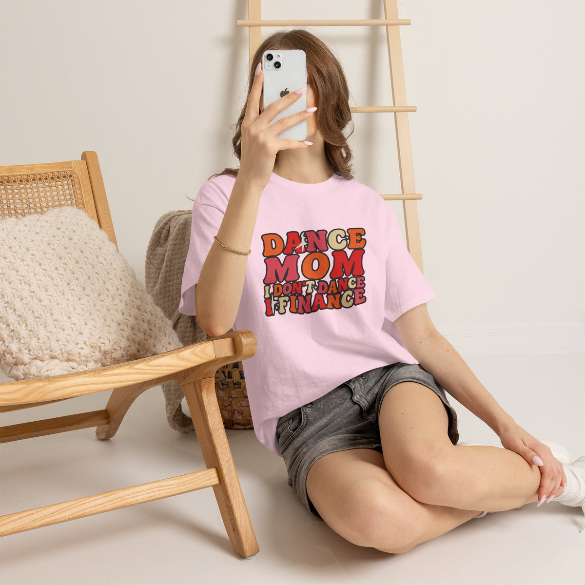 Dance Mom Graphic Tee - “Dance Mom I Don’t Dance I Finance” Retro Typography Shirt