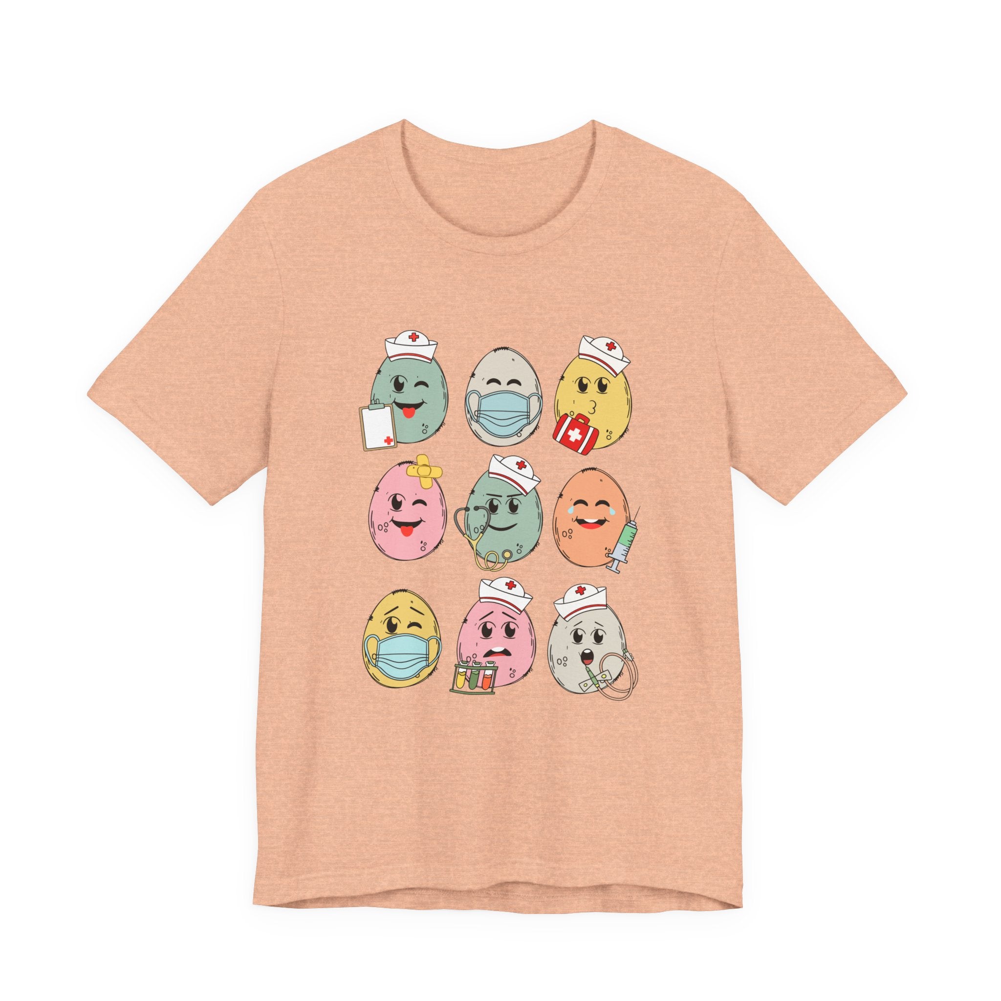 Cute Nurse Egg Emoji T-Shirt – Healthcare Worker Appreciation Tee