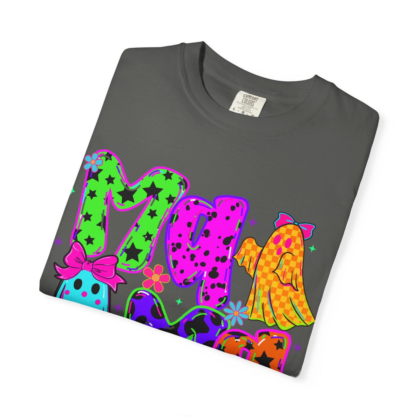 Graphic T-Shirt — Colorful 'Mama' Ghosts Halloween Shirt