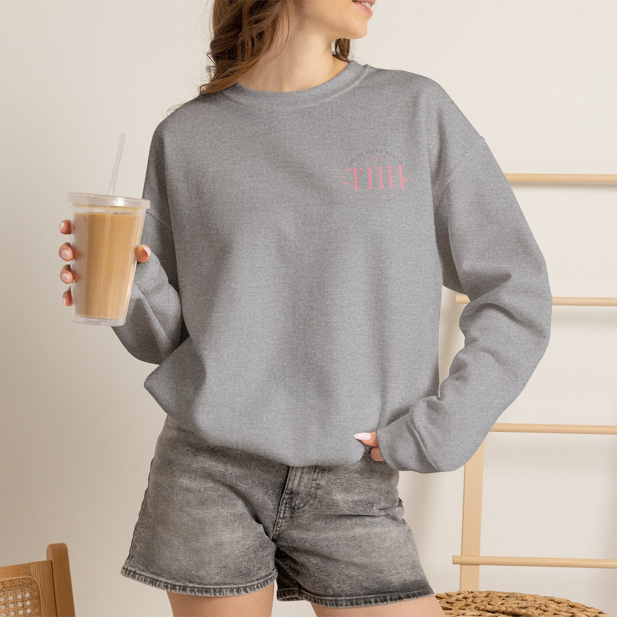 Crewneck Sweatshirt — "Stay Scary, Lift Heavy, Chase Goals" Halloween Gym Graphic