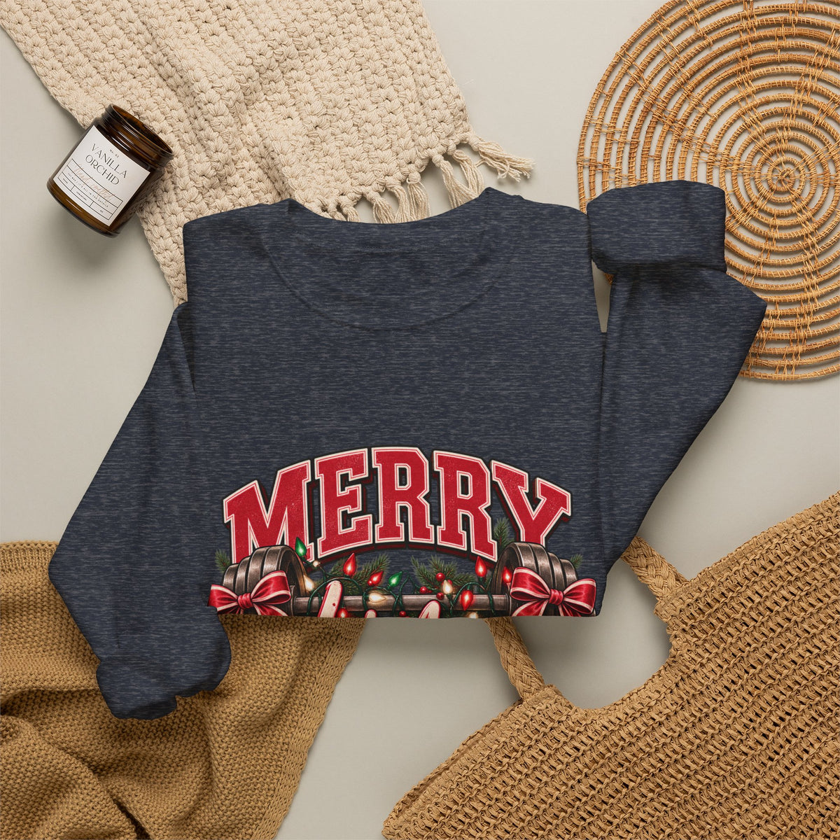 Crewneck Sweatshirt — "Merry Lit-Mas Mama" Christmas Graphic