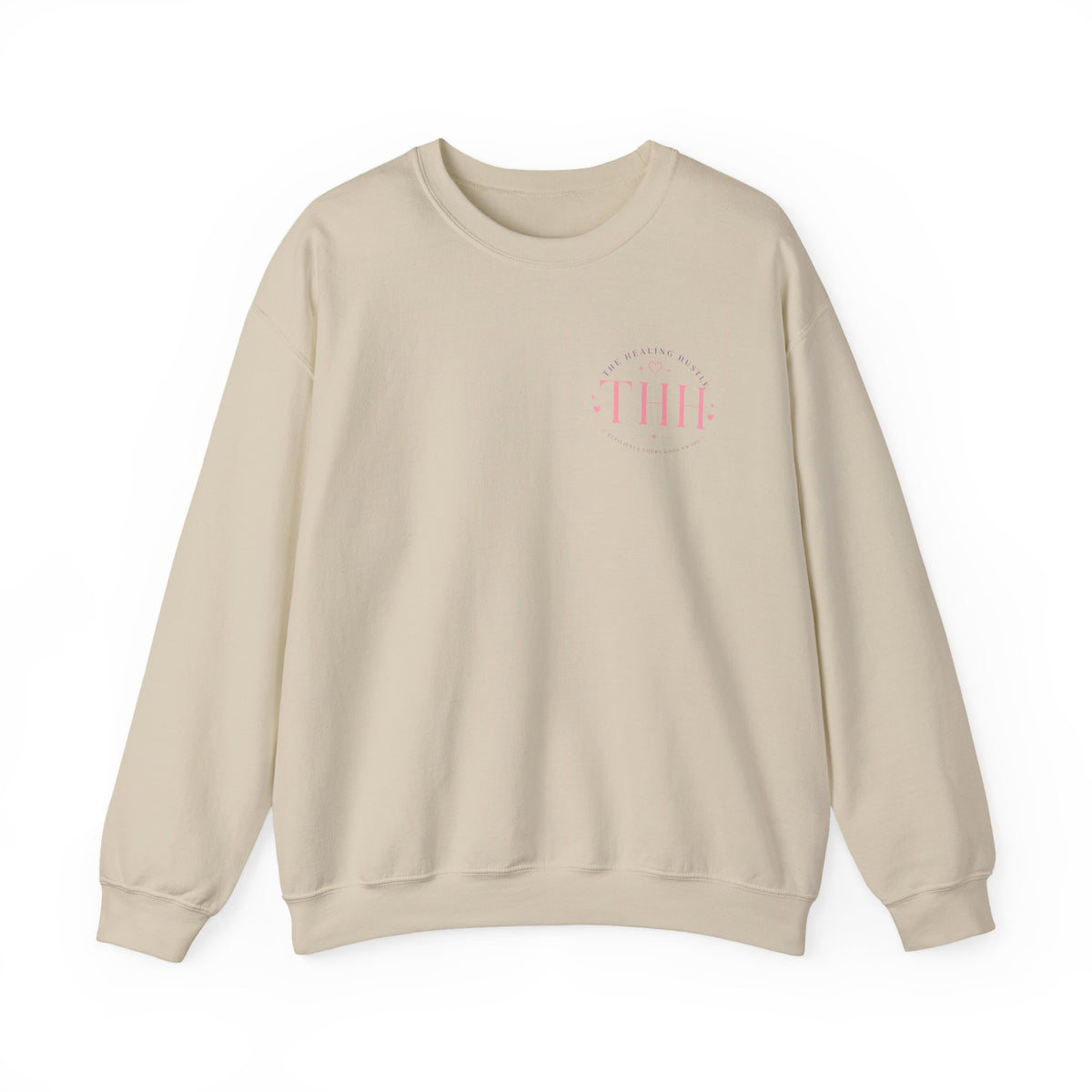Crewneck Sweatshirt — Grateful Stronger Than Yesterday Graphic (Wellness, Recovery & Gratitude)