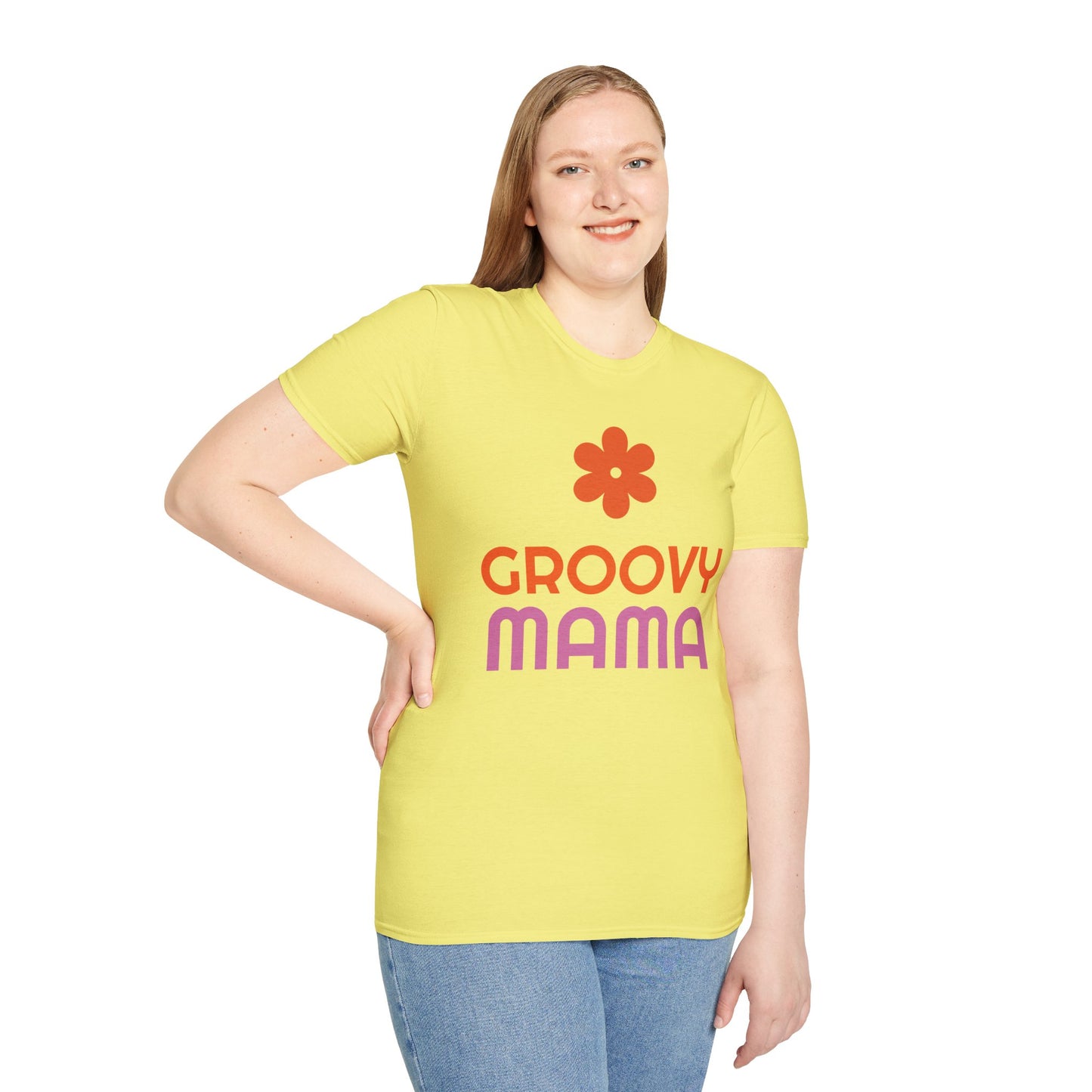 Groovy Mama T-Shirt — Retro Flower Mom Tee for Mothers Day & '70s Vibe