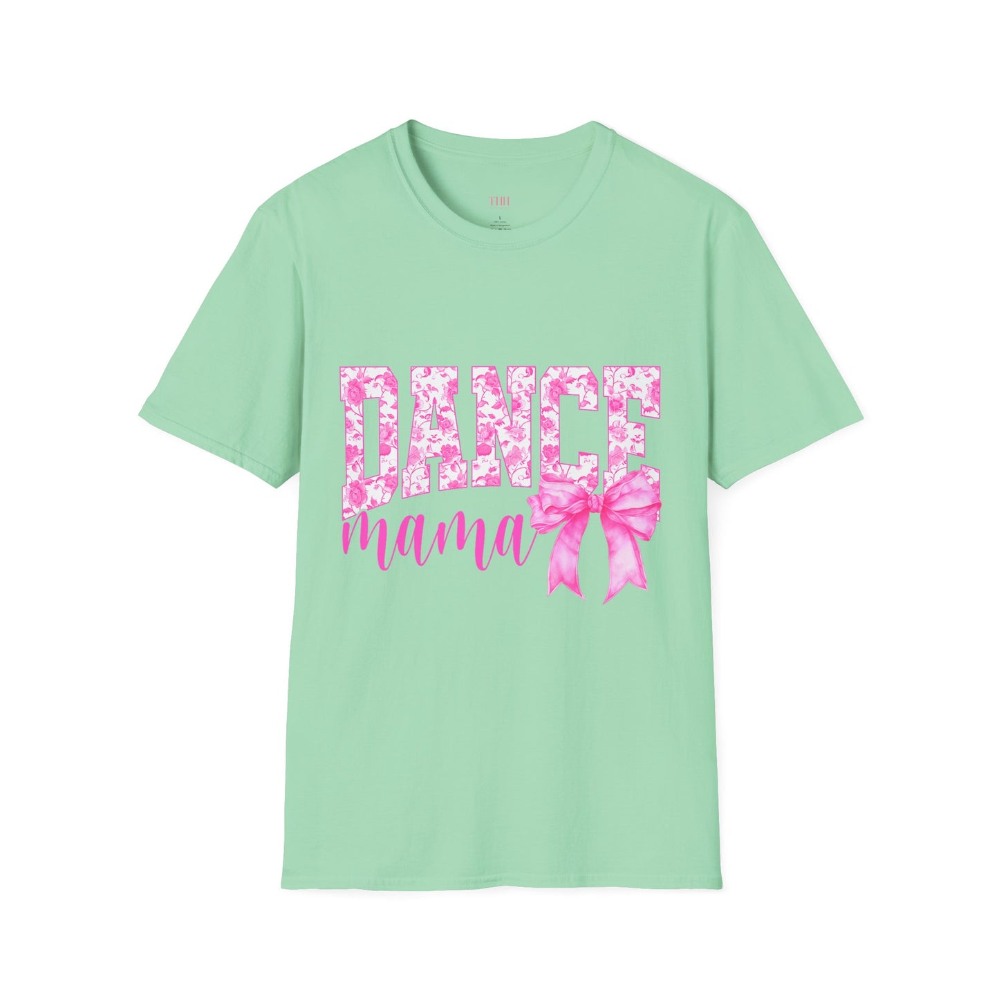 Dance Mama T-Shirt — Pink Floral Dance Mom Tee with Bow