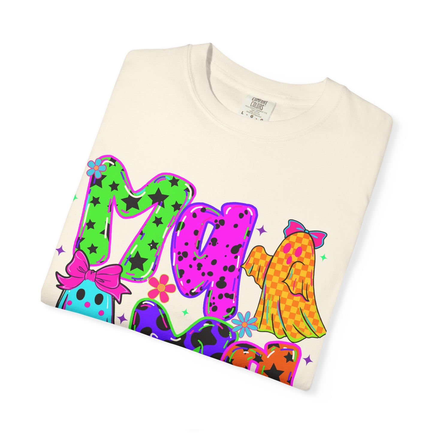 Graphic T-Shirt — Colorful 'Mama' Ghosts Halloween Shirt