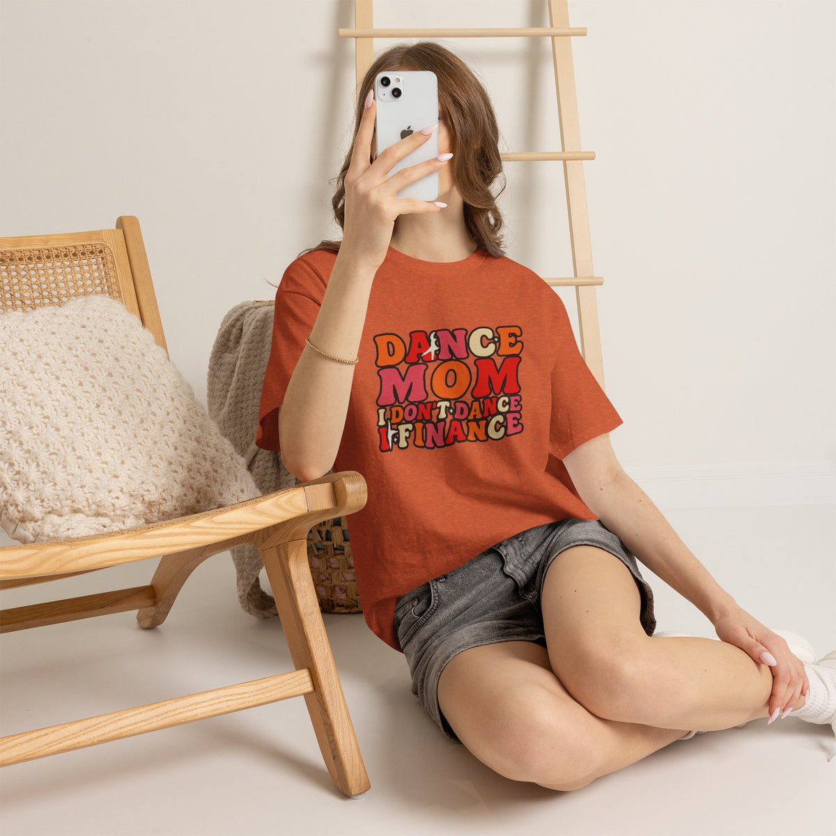 Dance Mom Graphic Tee - “Dance Mom I Don’t Dance I Finance” Retro Typography Shirt
