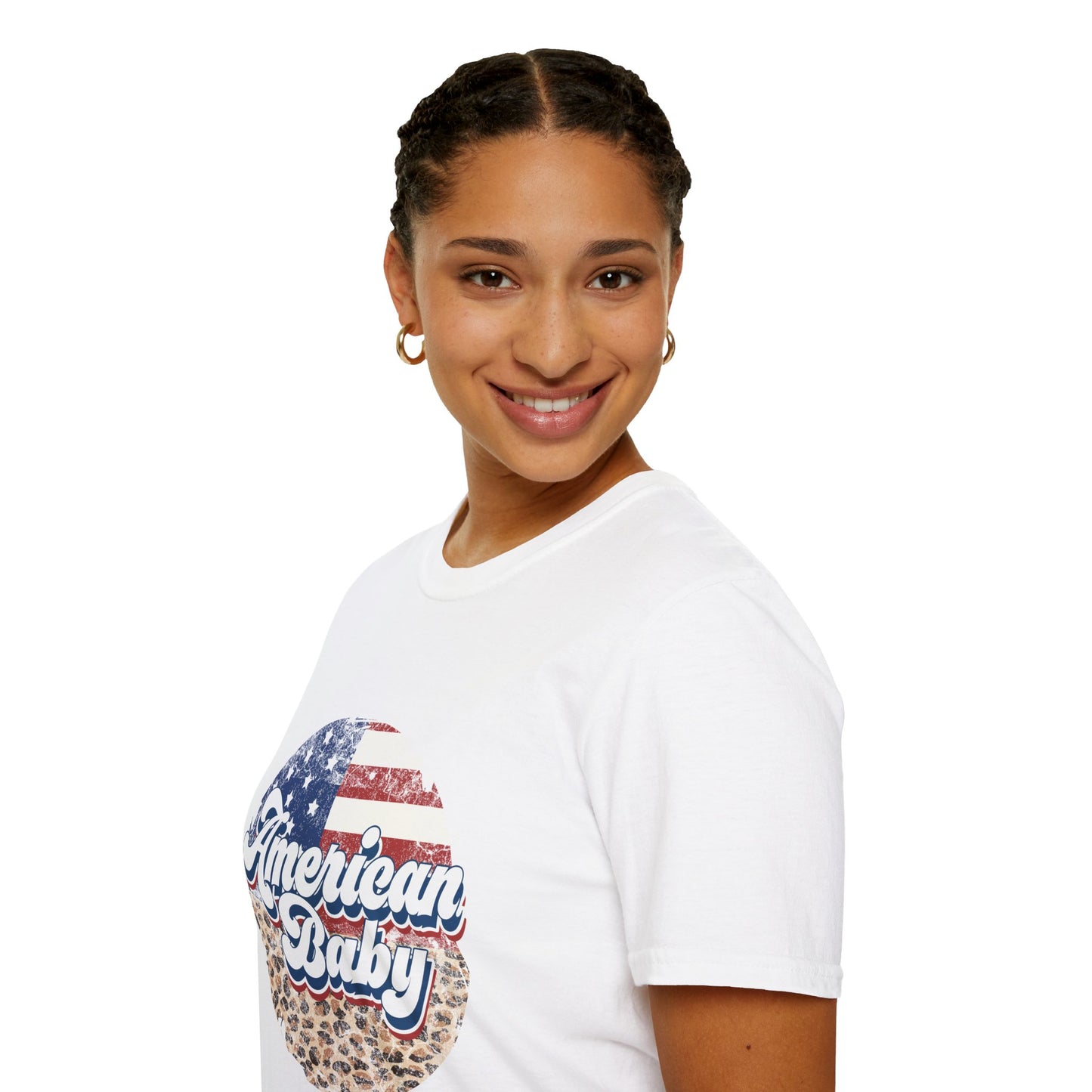 American Baby T-Shirt — Patriotic Leopard Circle Graphic Tee